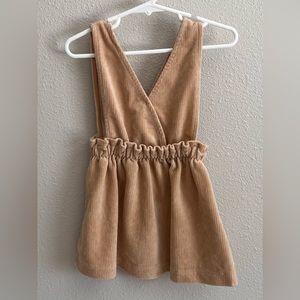 Zara cream corduroy dress